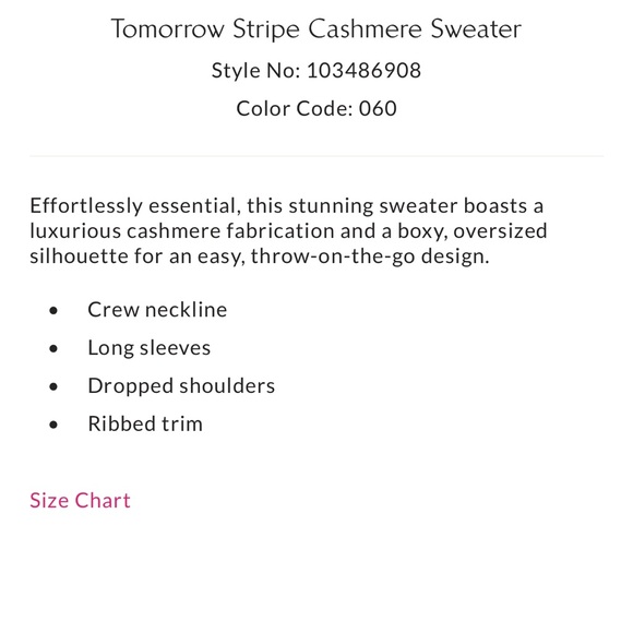 NWT Free People Tomorrow Stripe Cashmere Sweater, XS - Picture 4 of 4